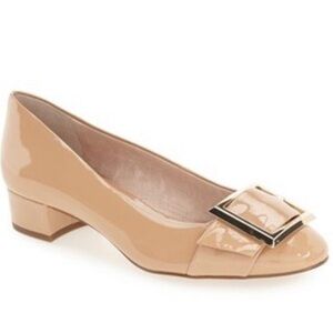 Louise et Cie Women's 'Brianna' Buckle Toe Pump Genuine Leather Block Size 11